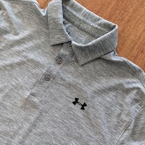 Under Armour Golf Shirt Grey Lg